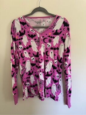 Little Sleepies Women’s Pink Halloween Ghosts Pajama Top